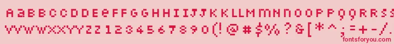 Petiote Font – Red Fonts on Pink Background