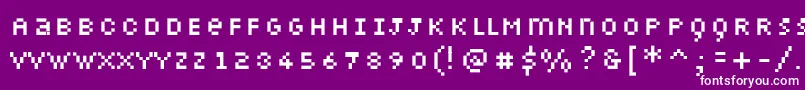Petiote Font – White Fonts on Purple Background