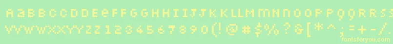 Шрифт Petiote – жёлтые шрифты на зелёном фоне