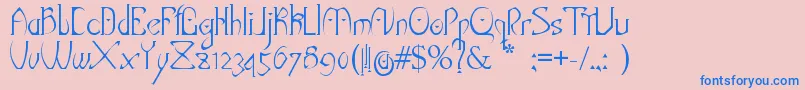 DarkElf Font – Blue Fonts on Pink Background