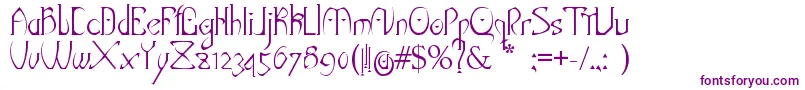 DarkElf Font – Purple Fonts on White Background