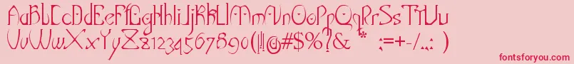 DarkElf Font – Red Fonts on Pink Background