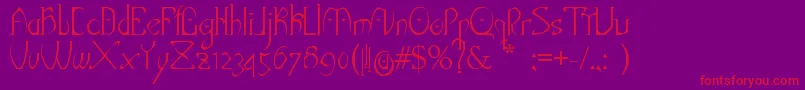 DarkElf Font – Red Fonts on Purple Background