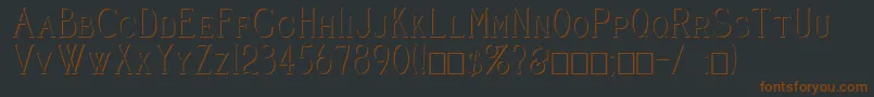 CleaversJuveniaEmbossed Font – Brown Fonts on Black Background