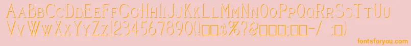 CleaversJuveniaEmbossed Font – Orange Fonts on Pink Background