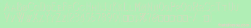 フォントCleaversJuveniaEmbossed – 緑の背景にピンクのフォント