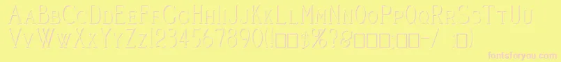 CleaversJuveniaEmbossed Font – Pink Fonts on Yellow Background