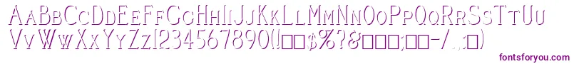 CleaversJuveniaEmbossed Font – Purple Fonts on White Background