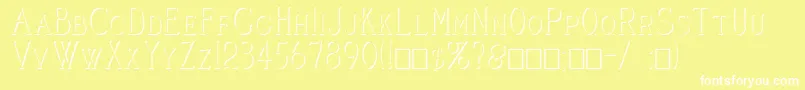 CleaversJuveniaEmbossed Font – White Fonts on Yellow Background