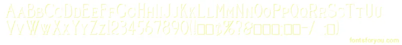Шрифт CleaversJuveniaEmbossed – жёлтые шрифты