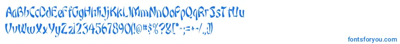 フォントOrientnarrowRegular – 青いフォント