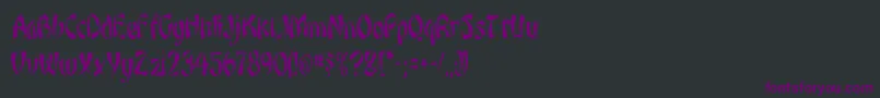 Шрифт OrientnarrowRegular – фиолетовые шрифты на чёрном фоне