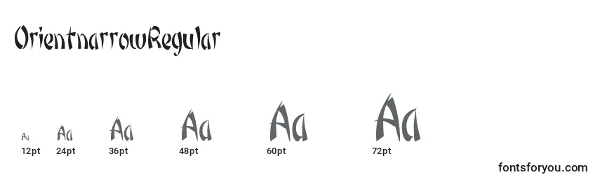 OrientnarrowRegular Font Sizes