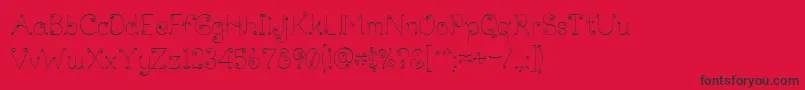 LickcurlPetite-Schriftart – Schwarze Schriften auf rotem Hintergrund
