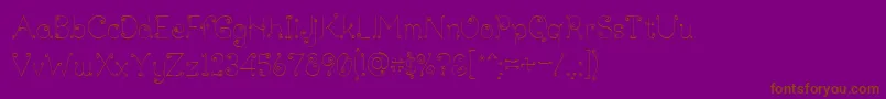 LickcurlPetite-fontti – ruskeat fontit violetilla taustalla