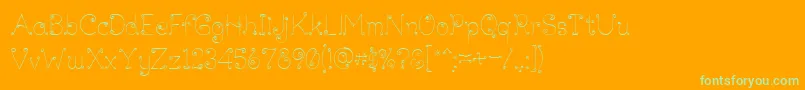 LickcurlPetite Font – Green Fonts on Orange Background