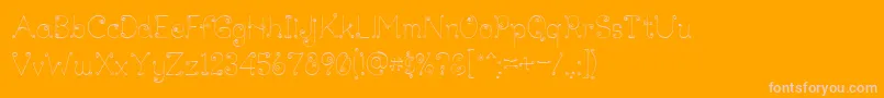 フォントLickcurlPetite – オレンジの背景にピンクのフォント