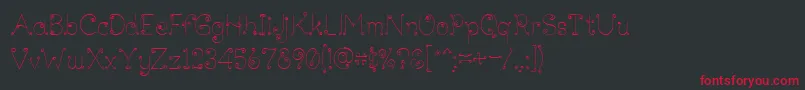 LickcurlPetite-Schriftart – Rote Schriften auf schwarzem Hintergrund