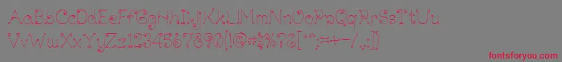 LickcurlPetite Font – Red Fonts on Gray Background