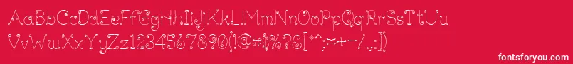 LickcurlPetite Font – White Fonts on Red Background