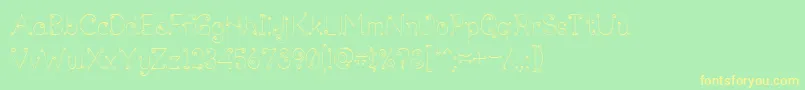 LickcurlPetite Font – Yellow Fonts on Green Background