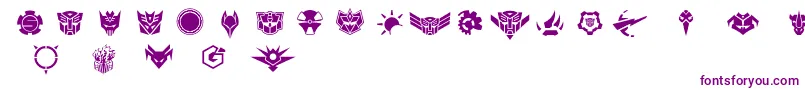 RobofanSymbol Font – Purple Fonts on White Background