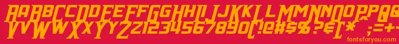 fuente IndianaItalic – Fuentes Naranjas Sobre Fondo Rojo