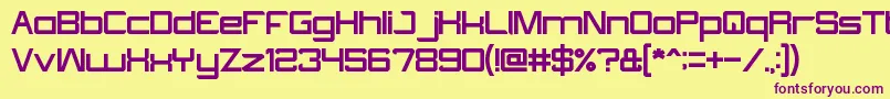WhatTheFun Font – Purple Fonts on Yellow Background