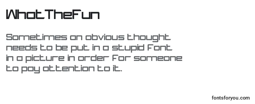 Schriftart WhatTheFun