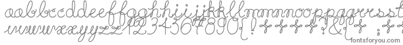 Playdatebold-Schriftart – Graue Schriften auf weißem Hintergrund