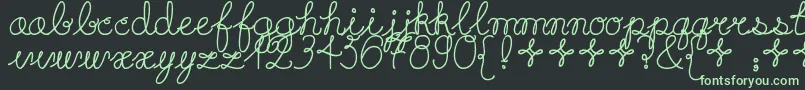 Playdatebold Font – Green Fonts on Black Background