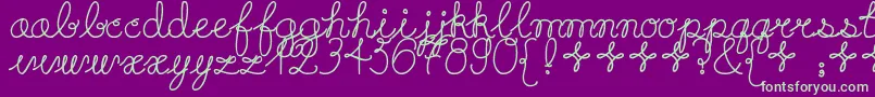 Playdatebold Font – Green Fonts on Purple Background