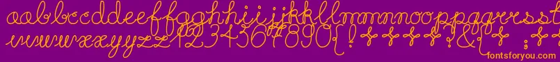 Playdatebold Font – Orange Fonts on Purple Background