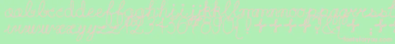 Playdatebold Font – Pink Fonts on Green Background