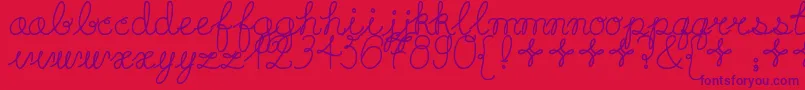 Playdatebold Font – Purple Fonts on Red Background