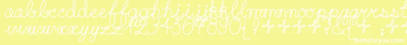 Playdatebold Font – White Fonts on Yellow Background