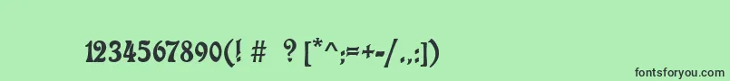 フォントCharlotaNouveau – 緑の背景に黒い文字