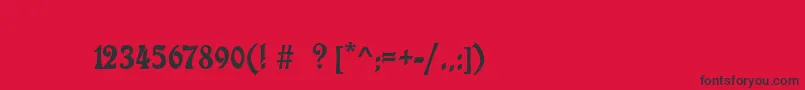 CharlotaNouveau-Schriftart – Schwarze Schriften auf rotem Hintergrund