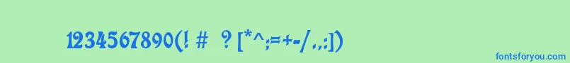 CharlotaNouveau Font – Blue Fonts on Green Background
