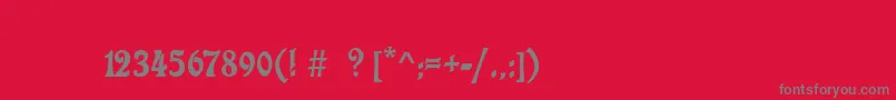 フォントCharlotaNouveau – 赤い背景に灰色の文字