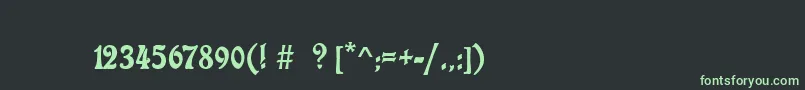 Шрифт CharlotaNouveau – зелёные шрифты на чёрном фоне