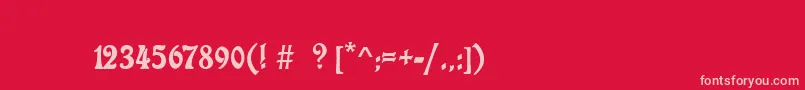 フォントCharlotaNouveau – 赤い背景にピンクのフォント