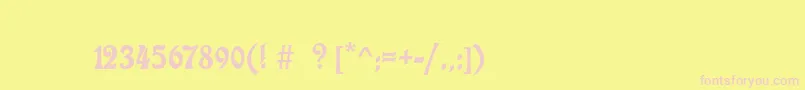 CharlotaNouveau Font – Pink Fonts on Yellow Background