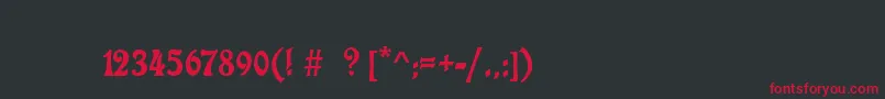 フォントCharlotaNouveau – 黒い背景に赤い文字