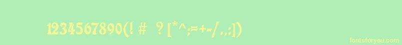 CharlotaNouveau Font – Yellow Fonts on Green Background