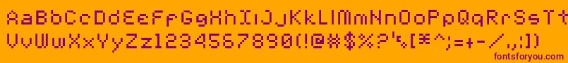 00StarmapTruetype Font – Purple Fonts on Orange Background
