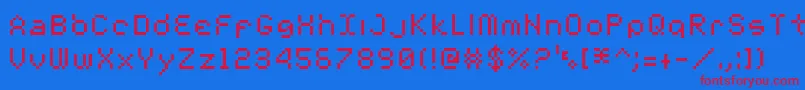 00StarmapTruetype-fontti – punaiset fontit sinisellä taustalla