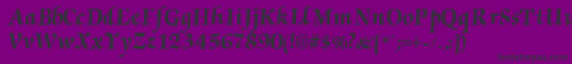 ChanceryBold-fontti – mustat fontit violetilla taustalla