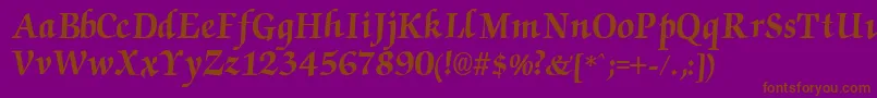 ChanceryBold Font – Brown Fonts on Purple Background