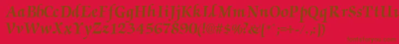 ChanceryBold Font – Brown Fonts on Red Background